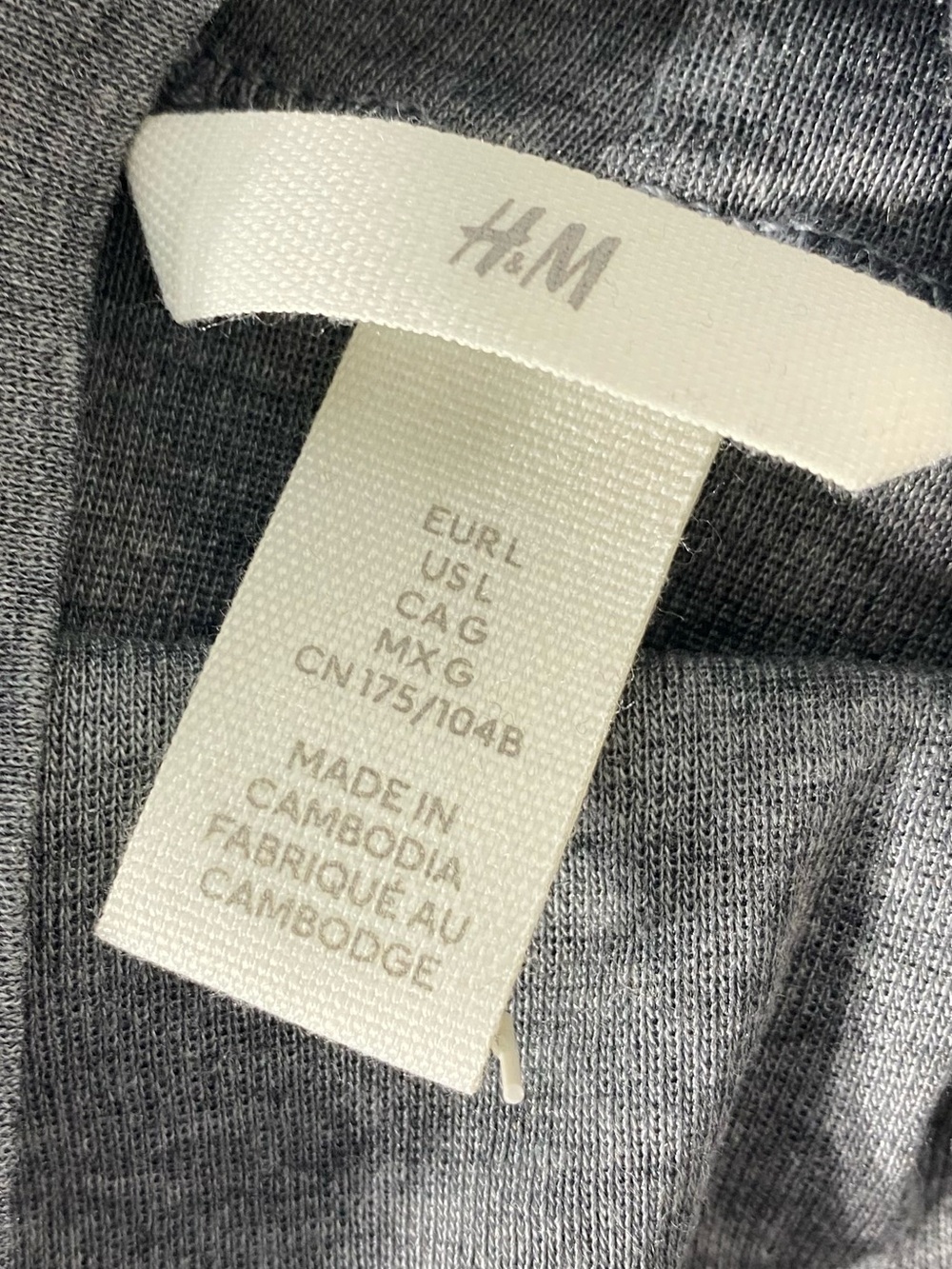 H&M Grey Lyocell Wool Blend Mock Neck Long Sleeve Top L Normcore Contemporary - Picture 3 of 14